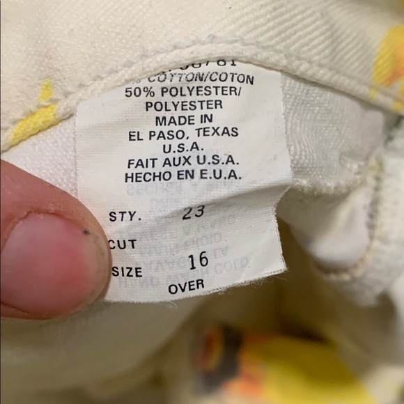 Vintage Lorraine Wardy Sunflower Print High Rise Jeans - Picture 9 of 9